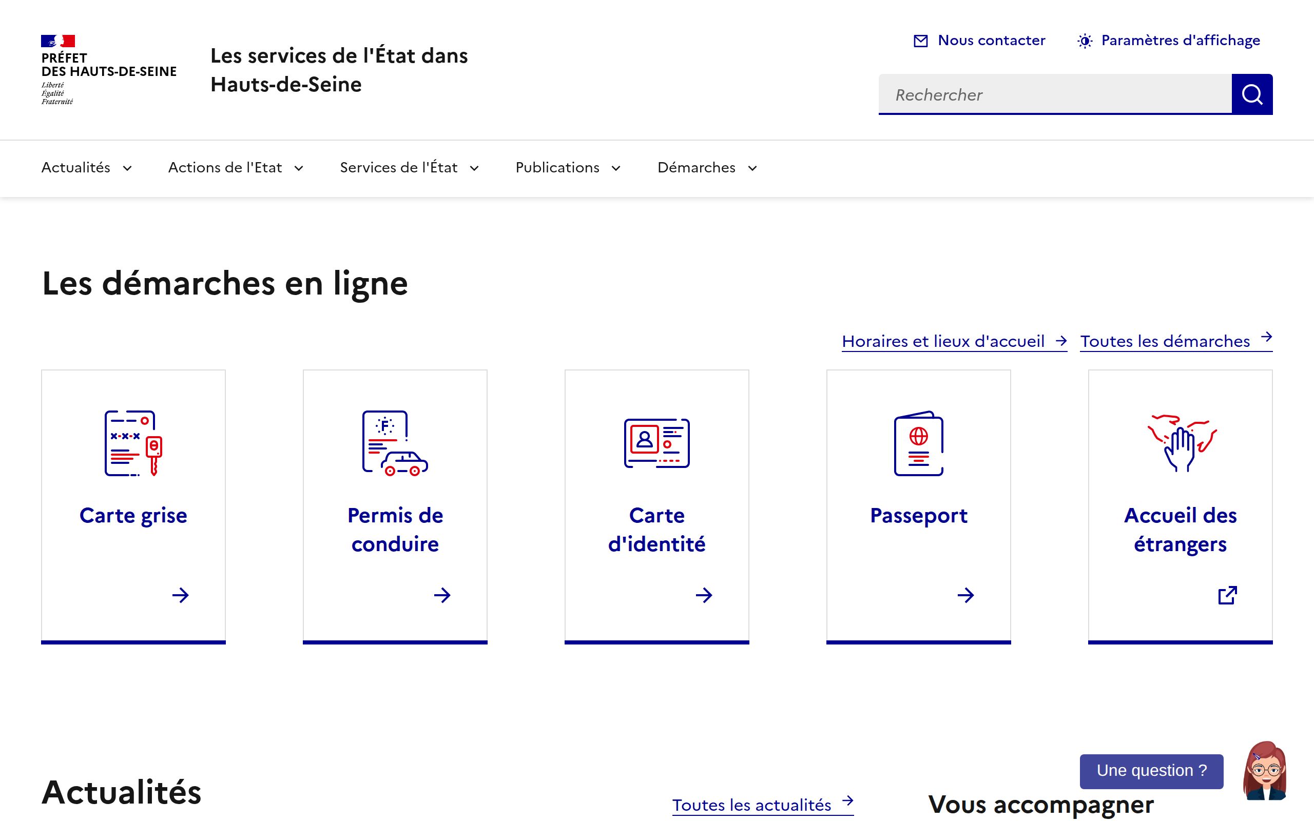 Copie d'écran de https://www.hauts-de-seine.gouv.fr
