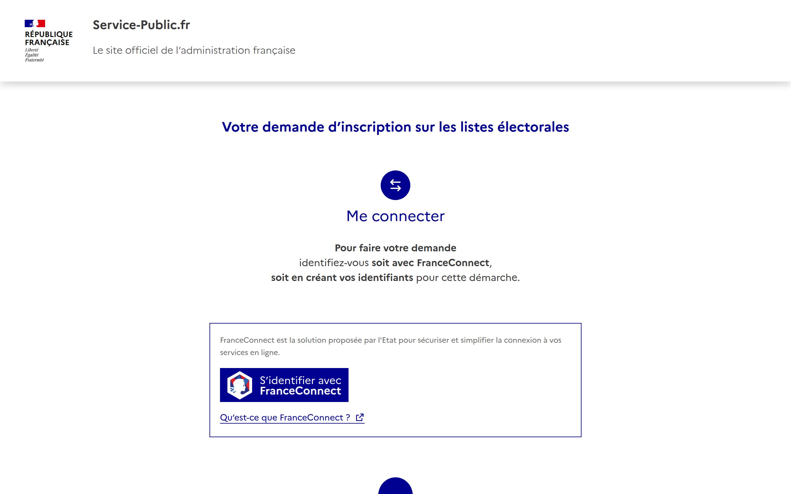 Copie d'écran de https://www.inscriptionelectorale.service-public.fr/