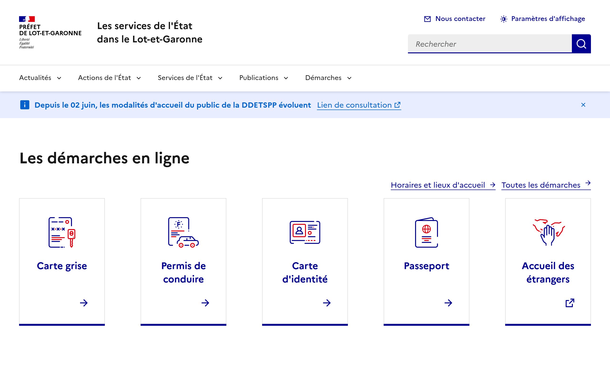 Copie d'écran de https://www.lot-et-garonne.gouv.fr