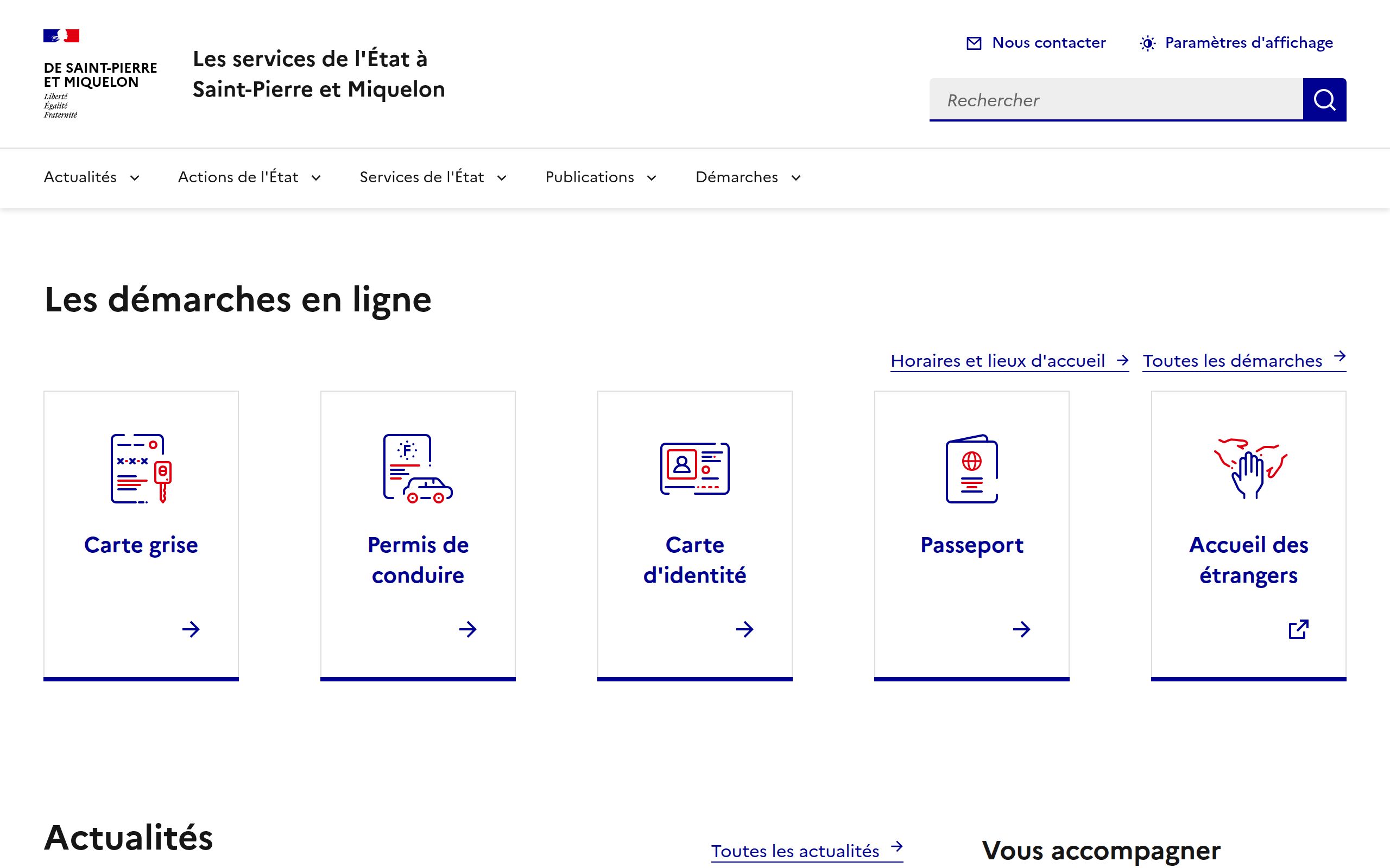 Copie d'écran de https://www.saint-pierre-et-miquelon.gouv.fr