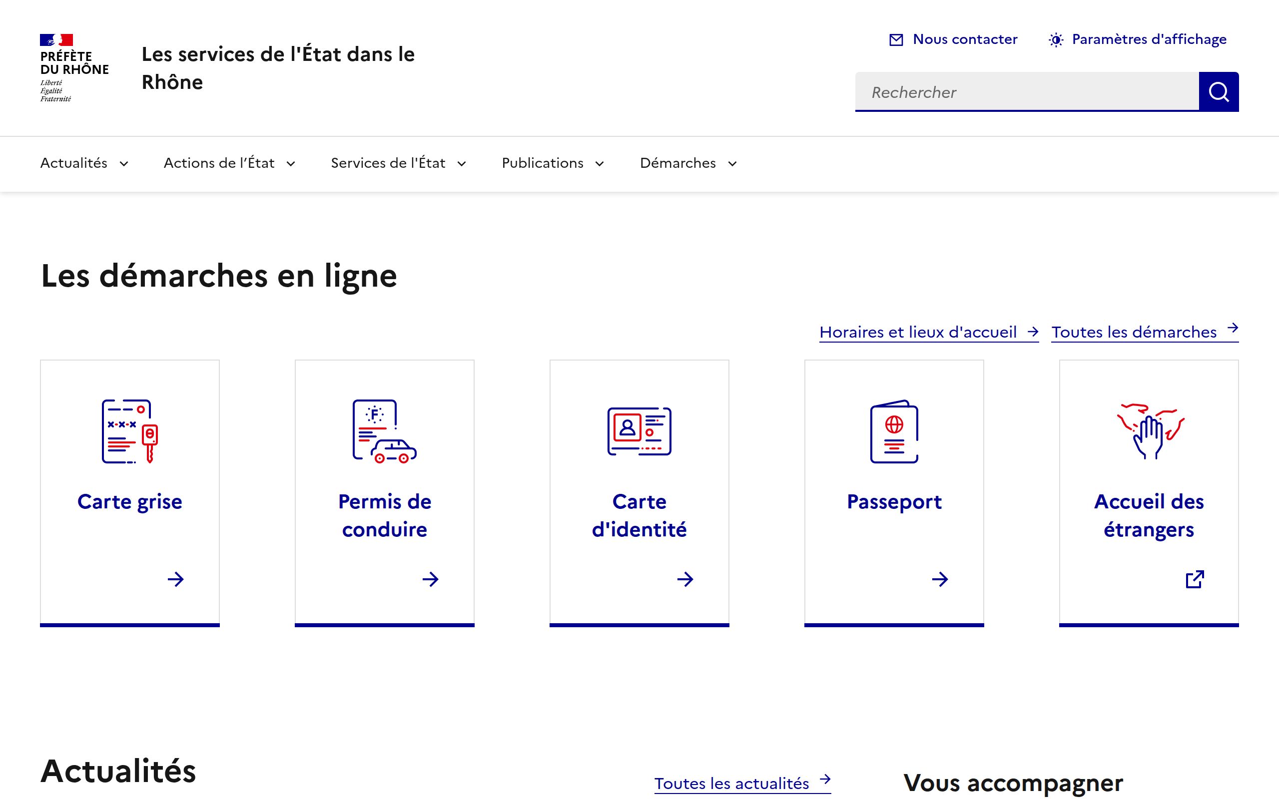 Copie d'écran de https://www.rhone.gouv.fr